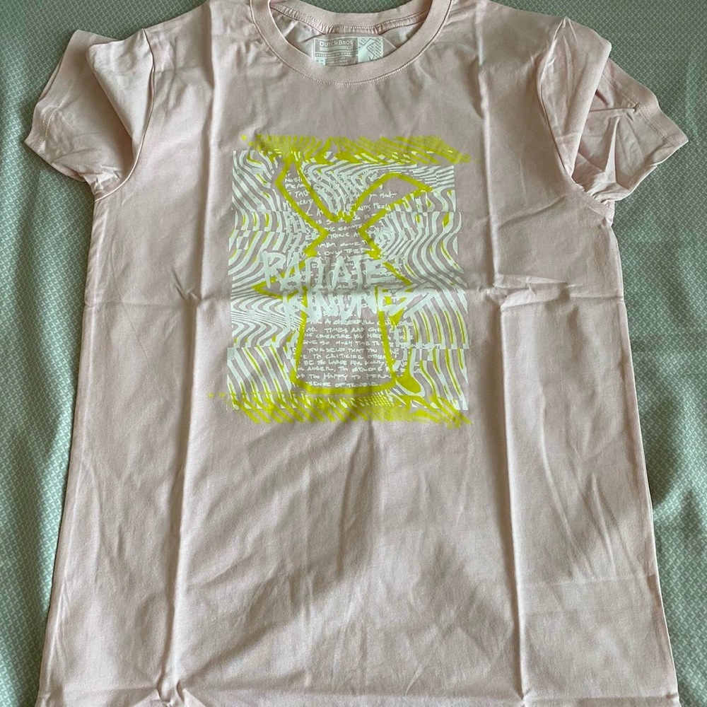 Dutch Bros Pink Windmill Logo Radiate Kindness T-Shirt